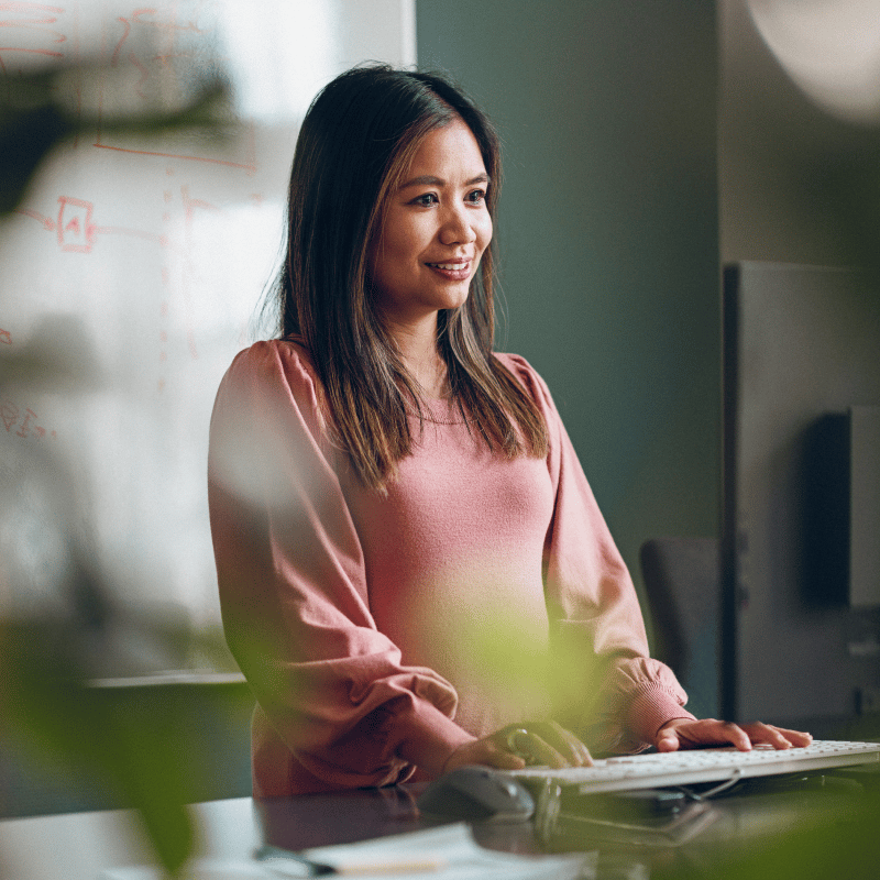 absence registration employee softly smiling