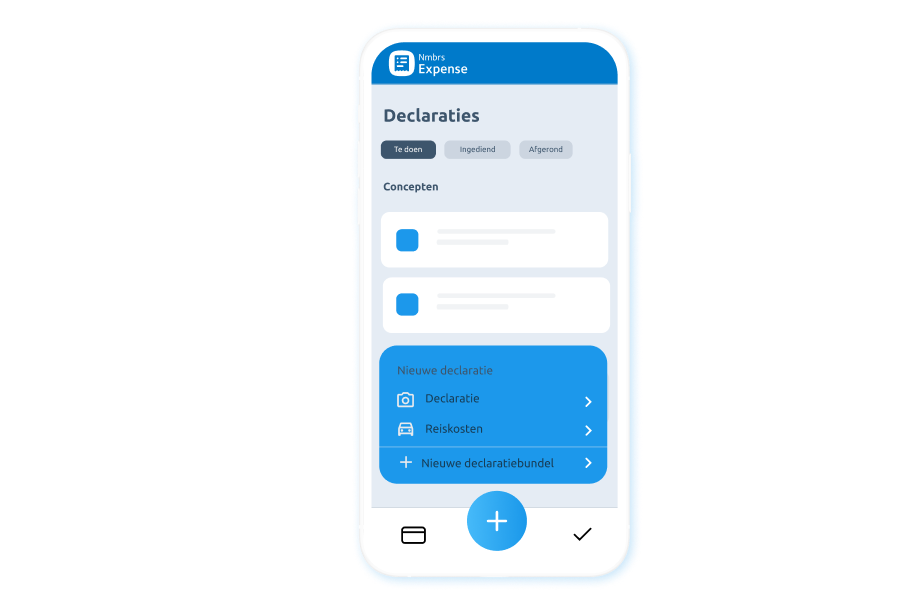 Nmbrs Expense declaratie reiskosten declaratiebundel