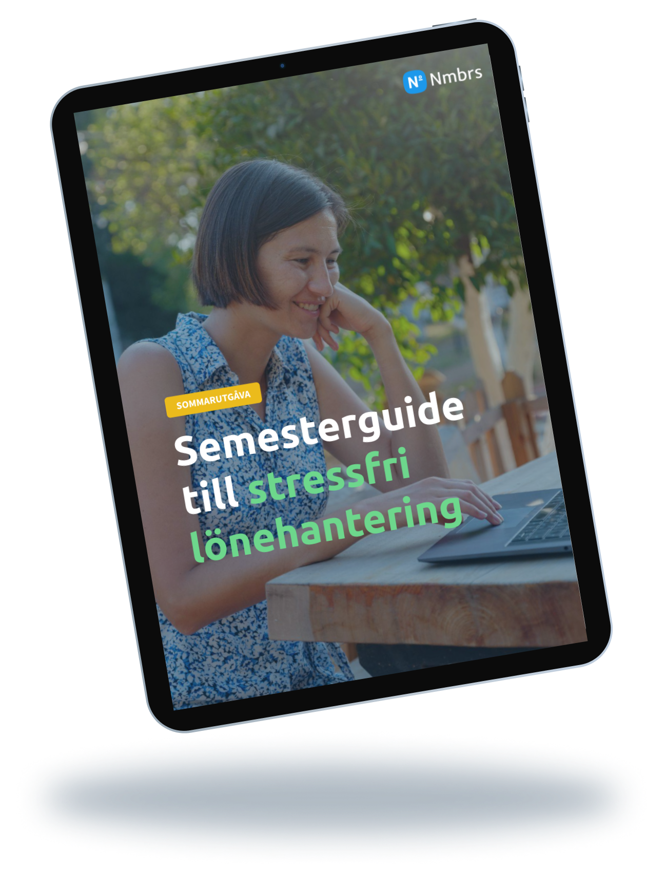 Semesterguide till stressfri lönehantering, mockup