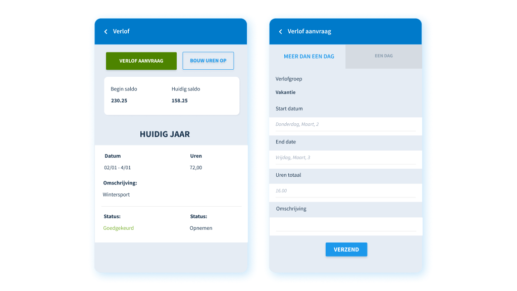 verlof registreren bijhouden software